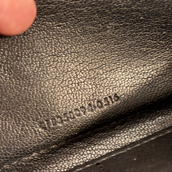 Saint Laurent YSL Chevron Quilted Black Grain de Poudre Leather Long Zip Wallet - Picture 14 of 14